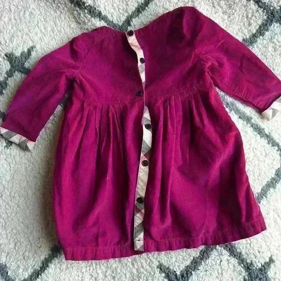 BURBERRY PINK DRESS Nova-check classic Burberry style infant 12 months - Picture 2 of 11